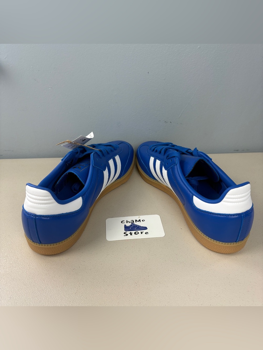 Adidas Originals Samba OG Blue Leather White Gum JR0882 Men’s sz 13 - Picture 5 of 8